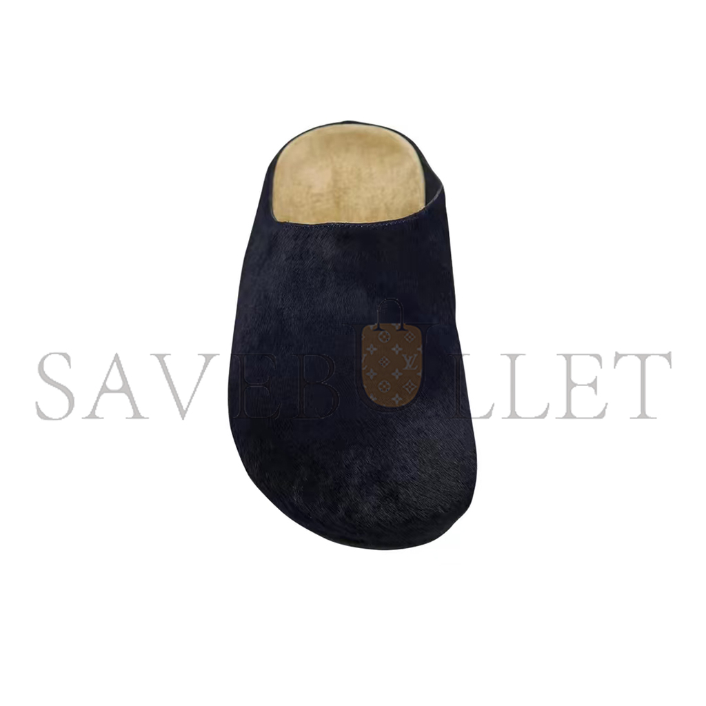 T*e R*w navy blue horsehair slippers f1486l70nvyf